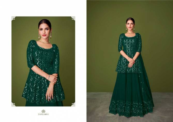 Murad 148 Colours Georgette Heavy Wedding Wear Embroidery Salwar Kameez Collection